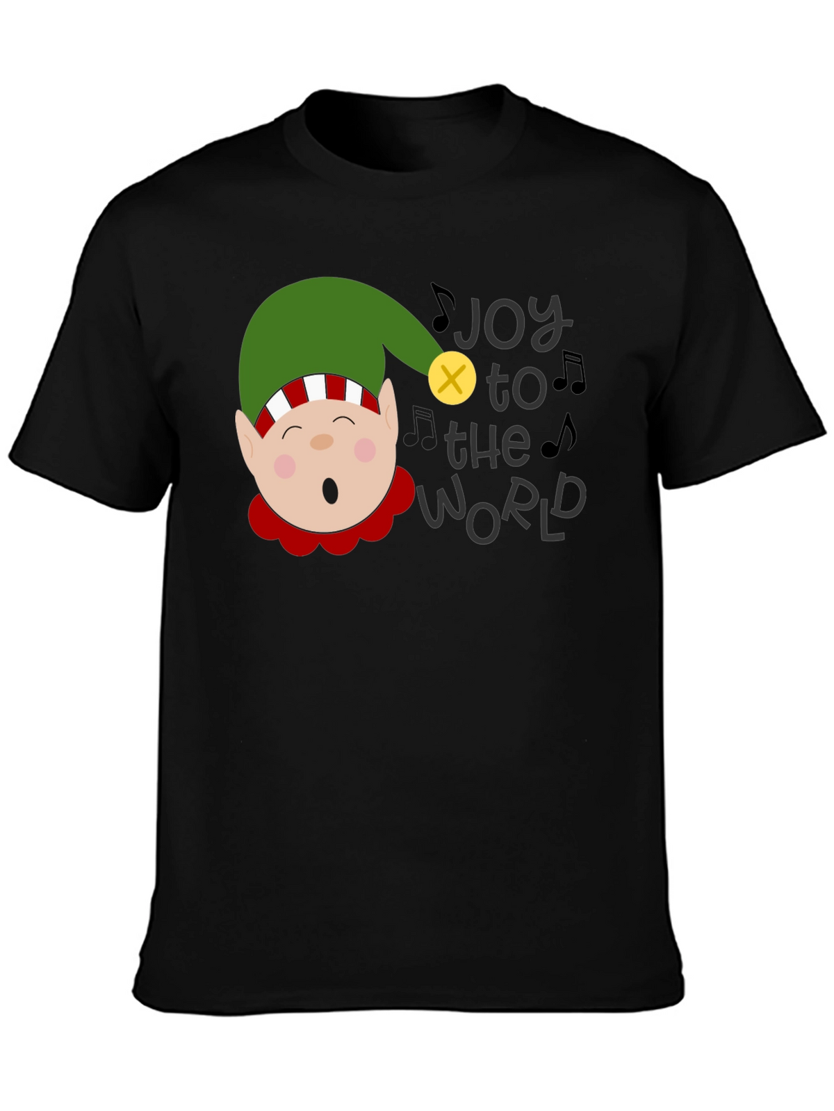 Joy to the World Christmas Elf Graphic Tee
