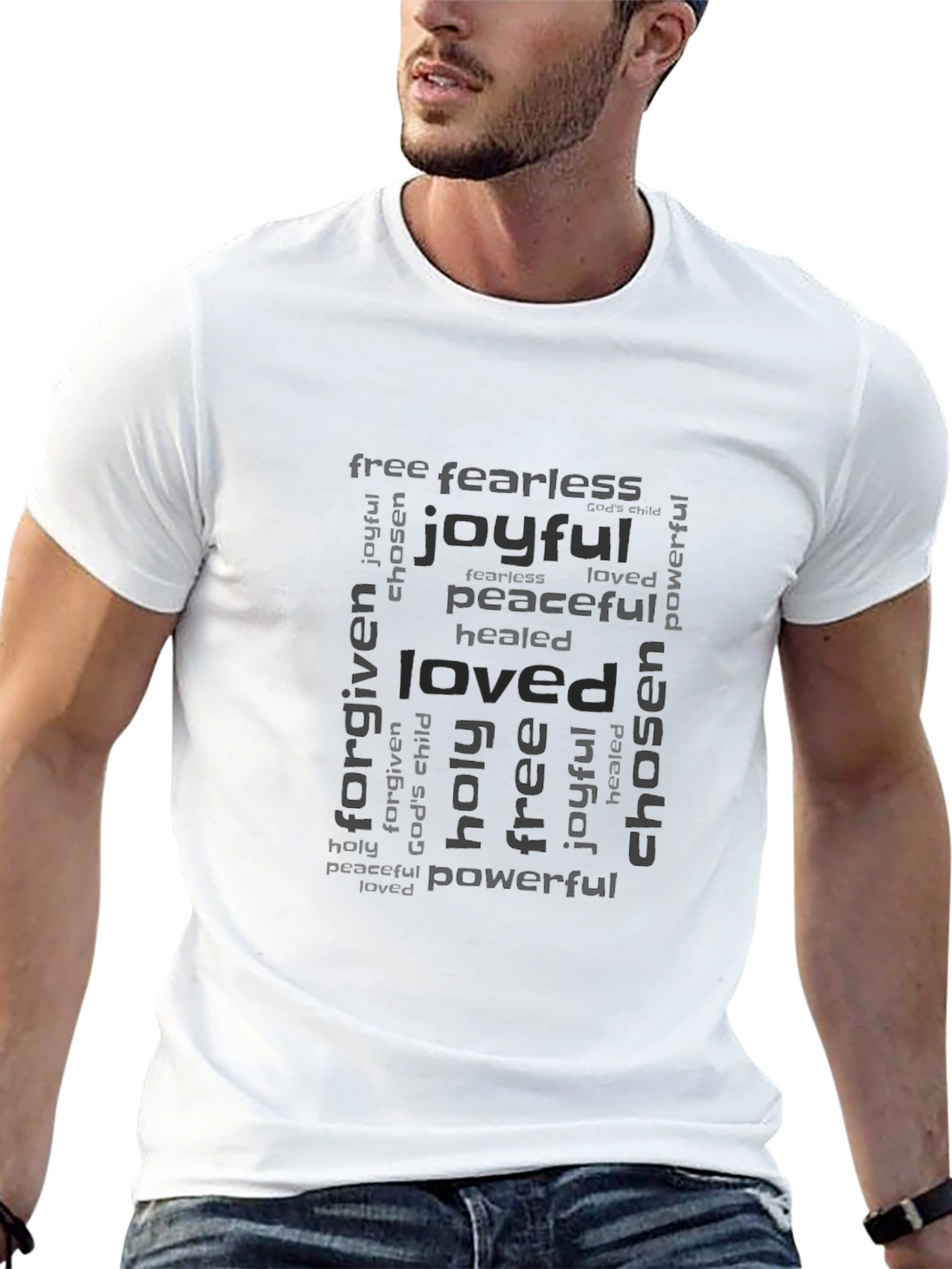 Joyful Loved Chosen Graphic Tee - Black