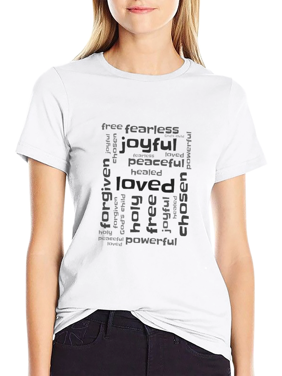 Joyful Loved Chosen Graphic Tee - Black