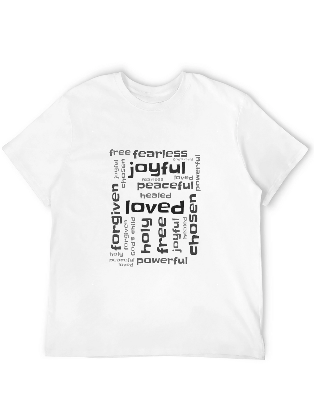 Joyful Loved Chosen Graphic Tee - Black