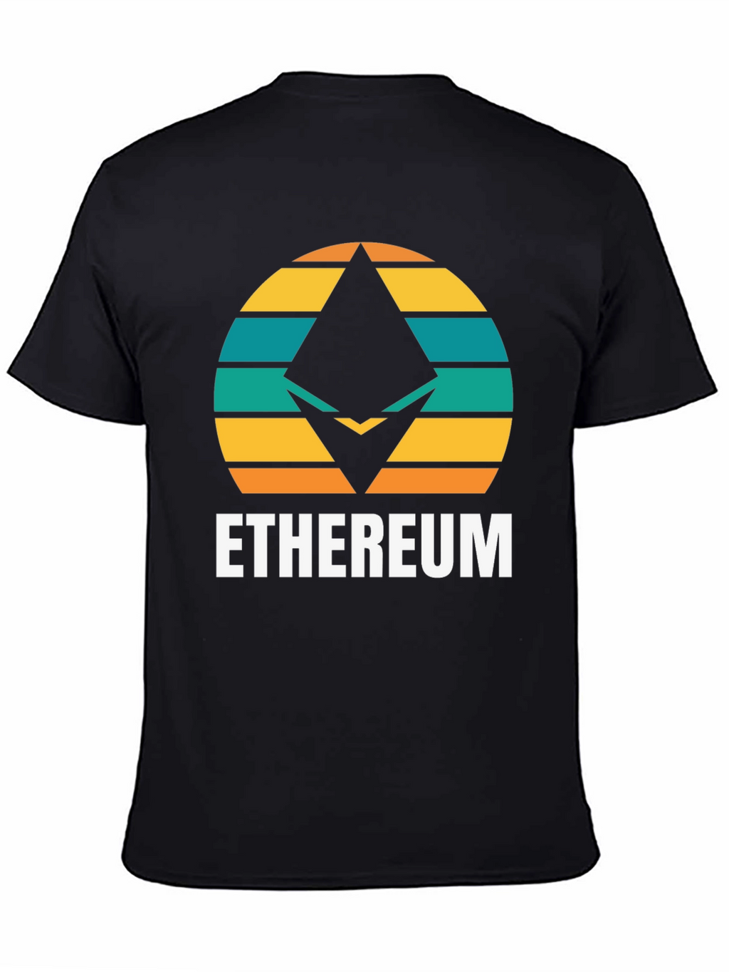 Ethereum Retro Sunset T-Shirt - Crypto Fan Apparel
