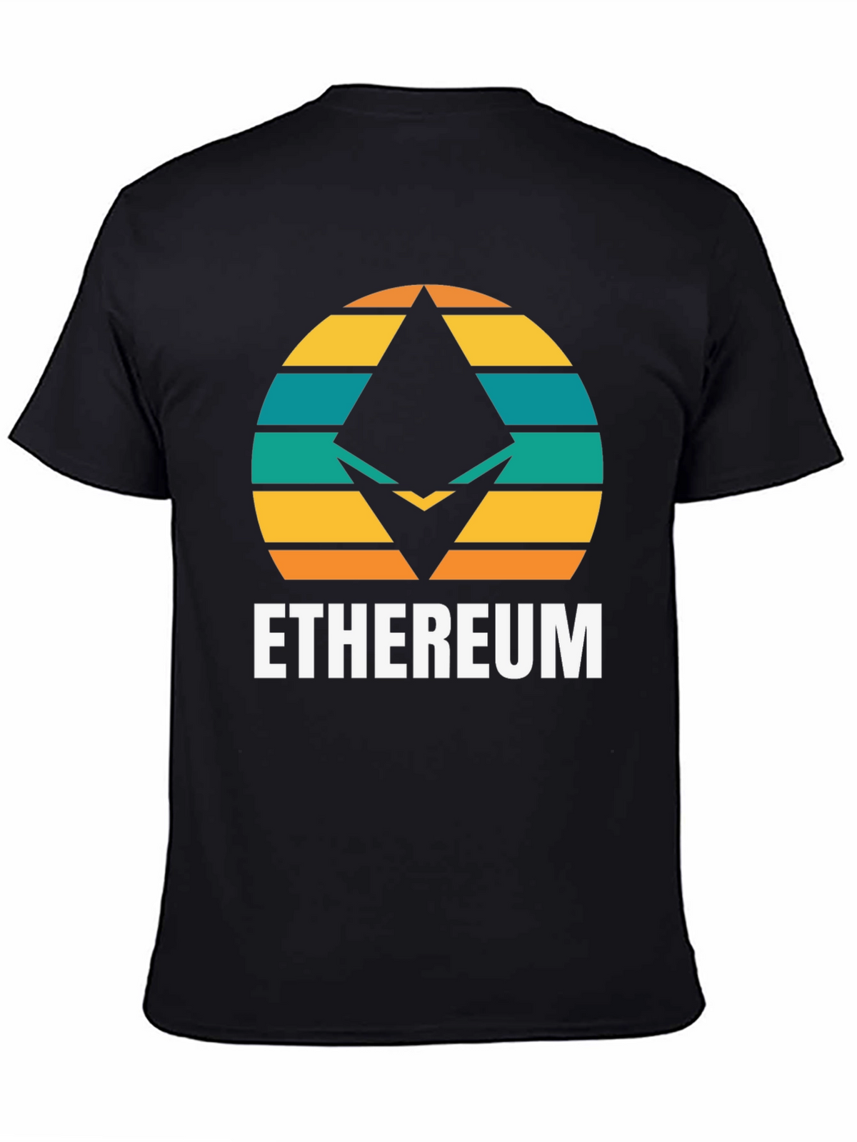 Ethereum Retro Sunset T-Shirt - Crypto Fan Apparel