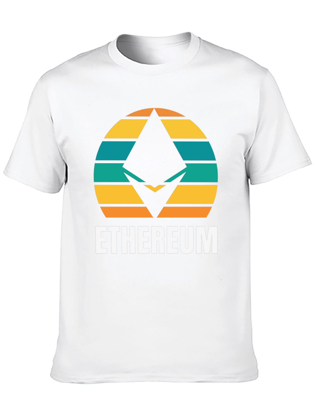 Ethereum Retro Sunset T-Shirt - Crypto Fan Apparel