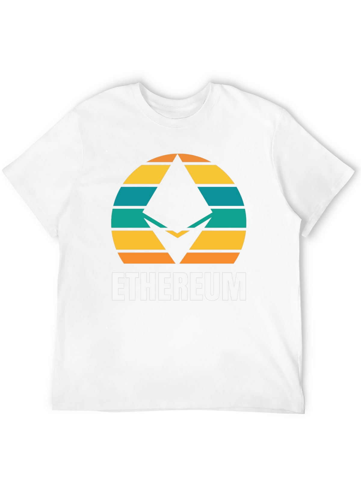 Ethereum Retro Sunset T-Shirt - Crypto Fan Apparel