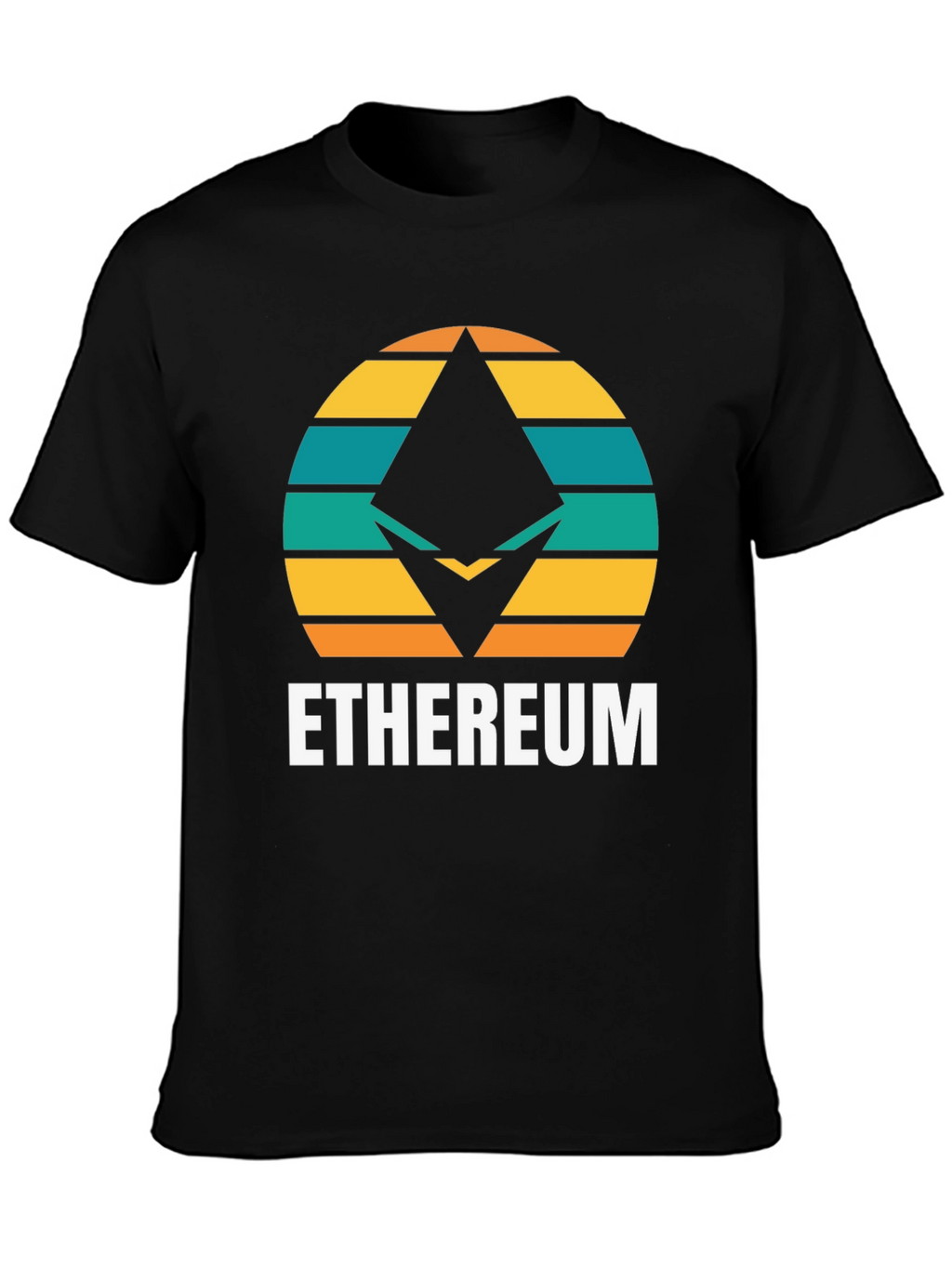 Ethereum Retro Sunset T-Shirt - Crypto Fan Apparel