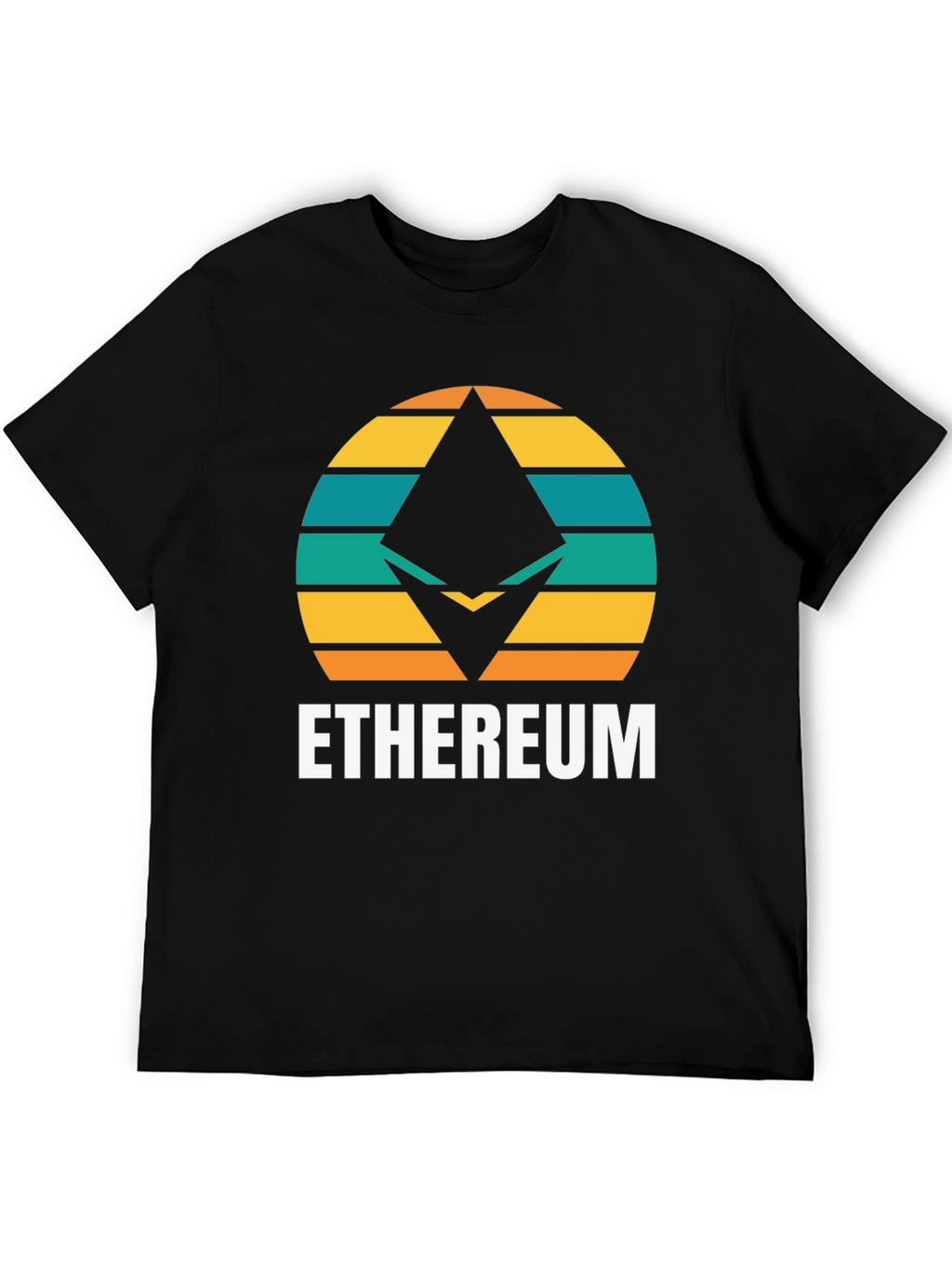 Ethereum Retro Sunset T-Shirt - Crypto Fan Apparel