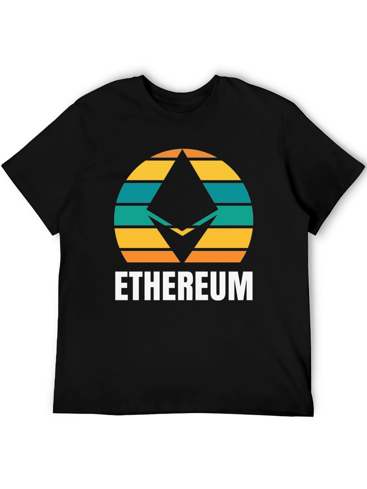 Ethereum Retro Sunset T-Shirt - Crypto Fan Apparel