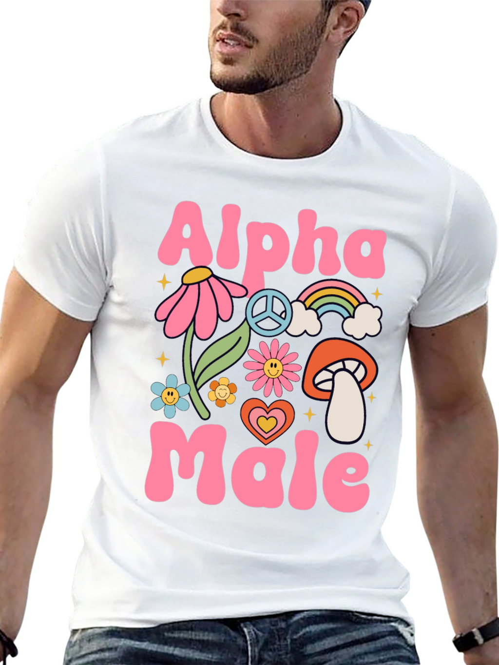 Alpha Male T-Shirt - Groovy Retro Design