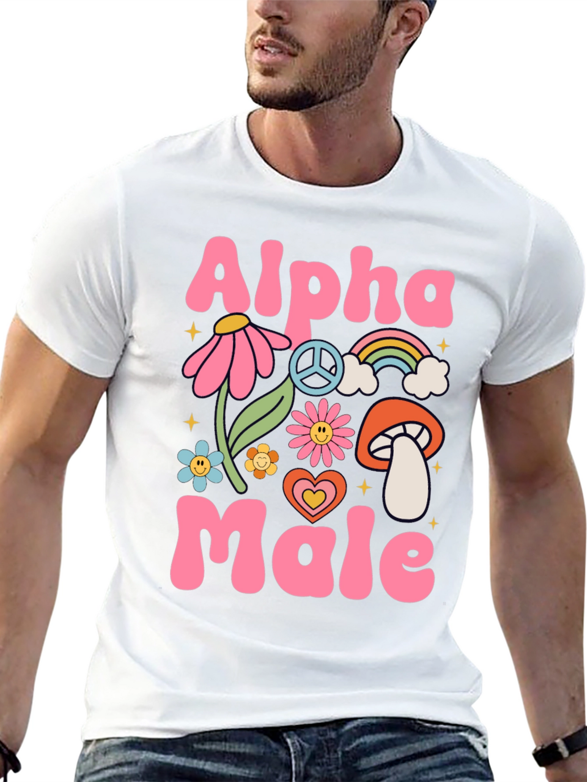 Alpha Male T-Shirt - Groovy Retro Design