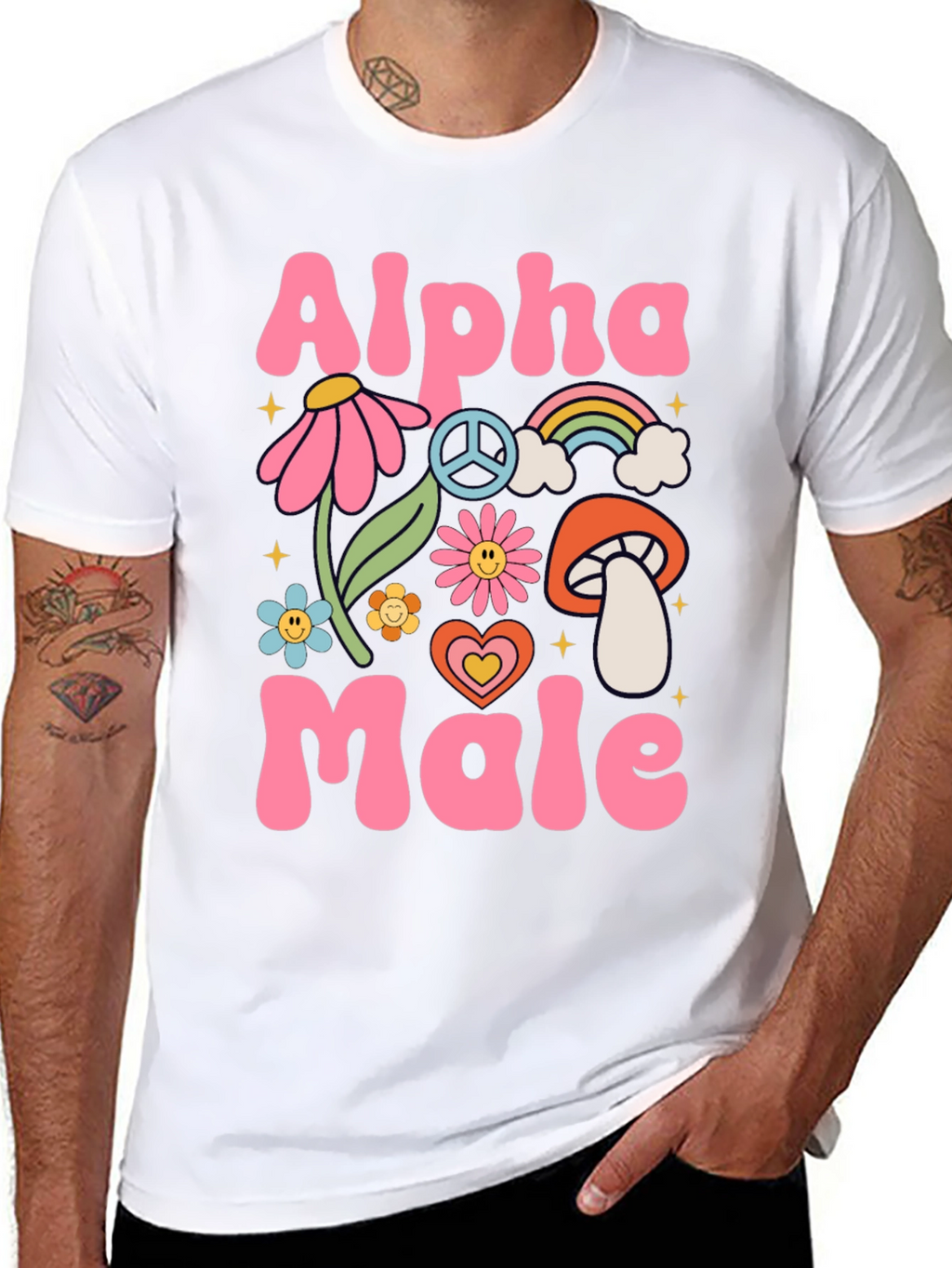 Alpha Male T-Shirt - Groovy Retro Design