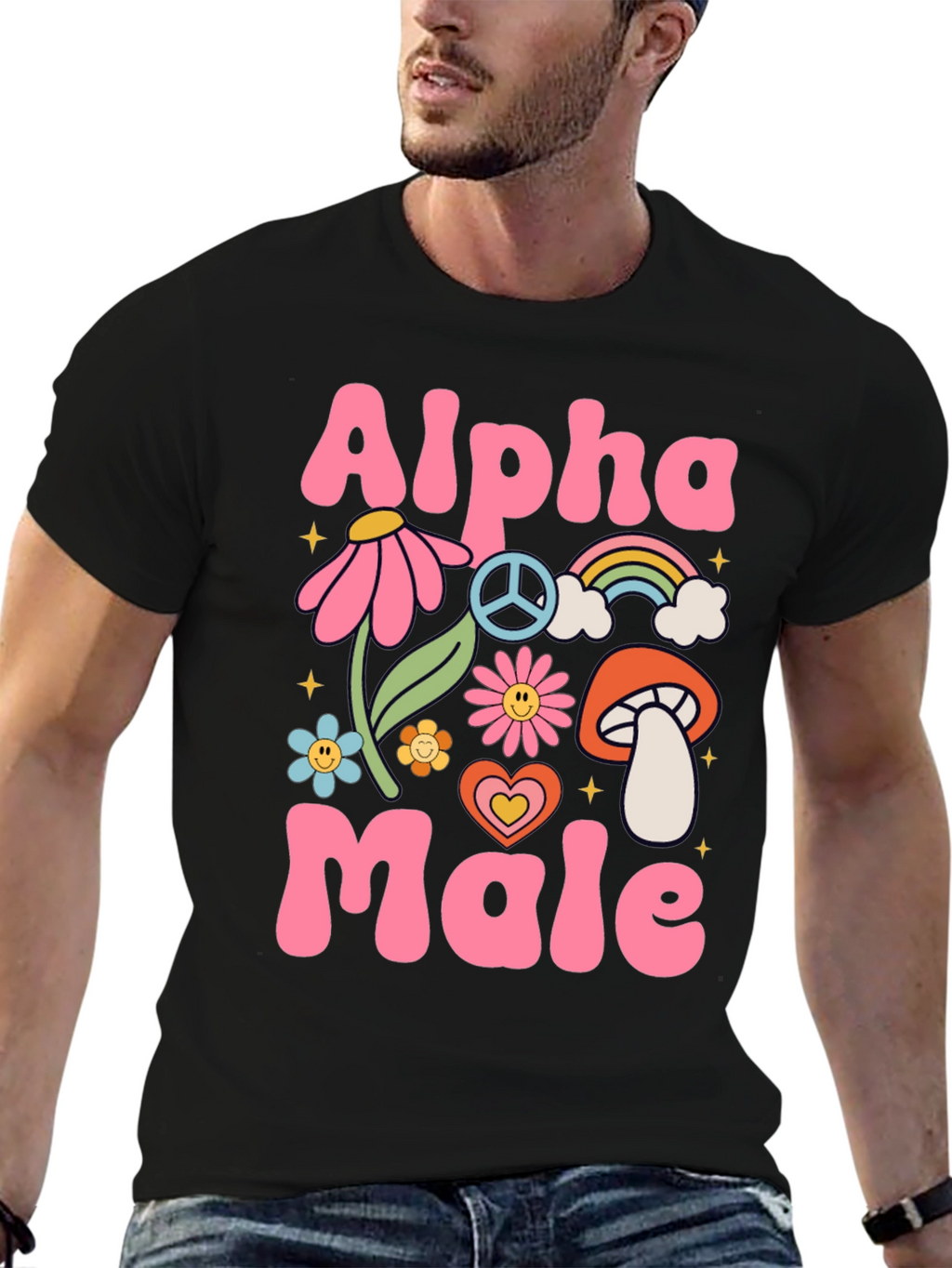 Alpha Male T-Shirt - Groovy Retro Design