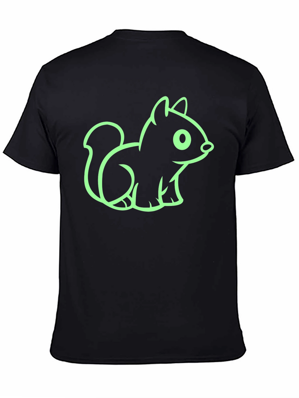 Squirrel Graphic Tee - Black Cotton Blend