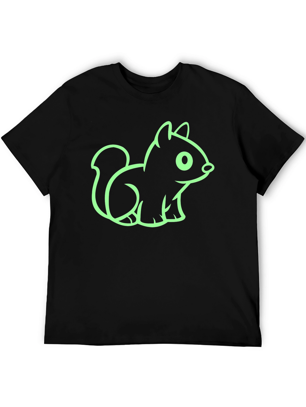 Squirrel Graphic Tee - Black Cotton Blend