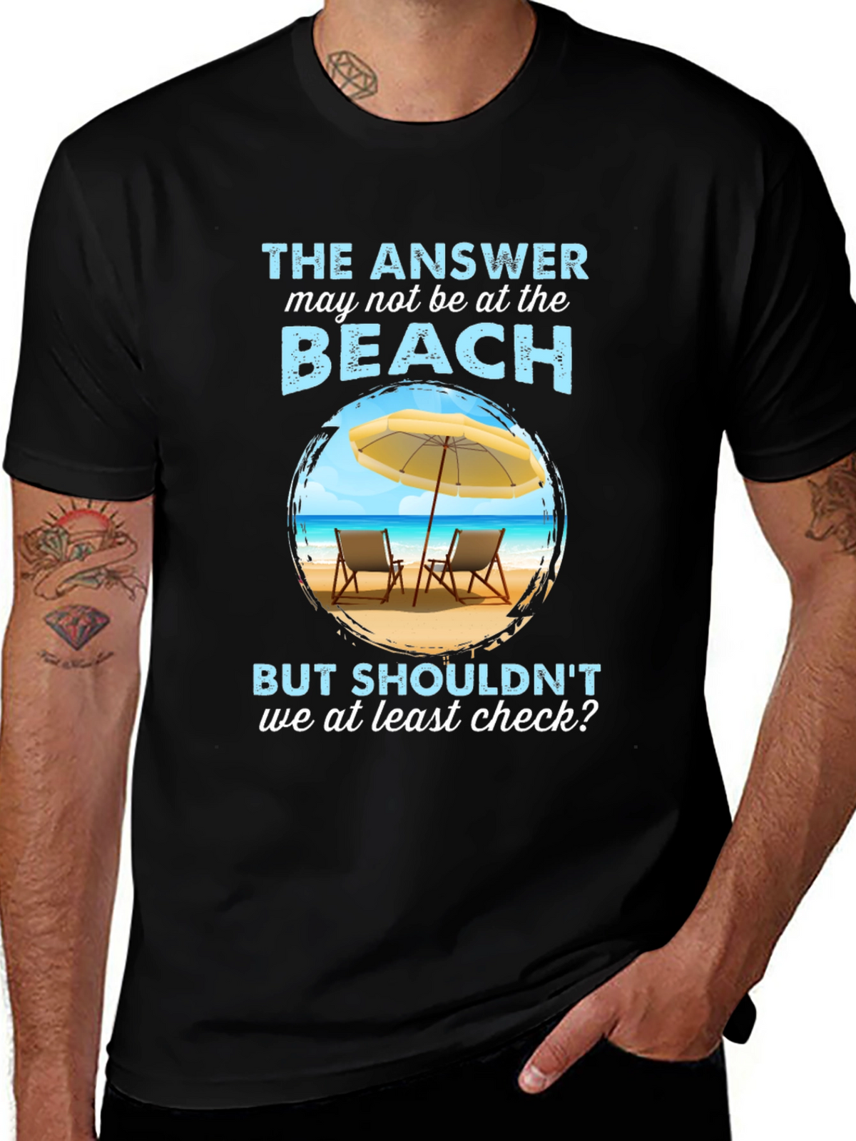Beach Answer Graphic T-Shirt - Vacation Ready!