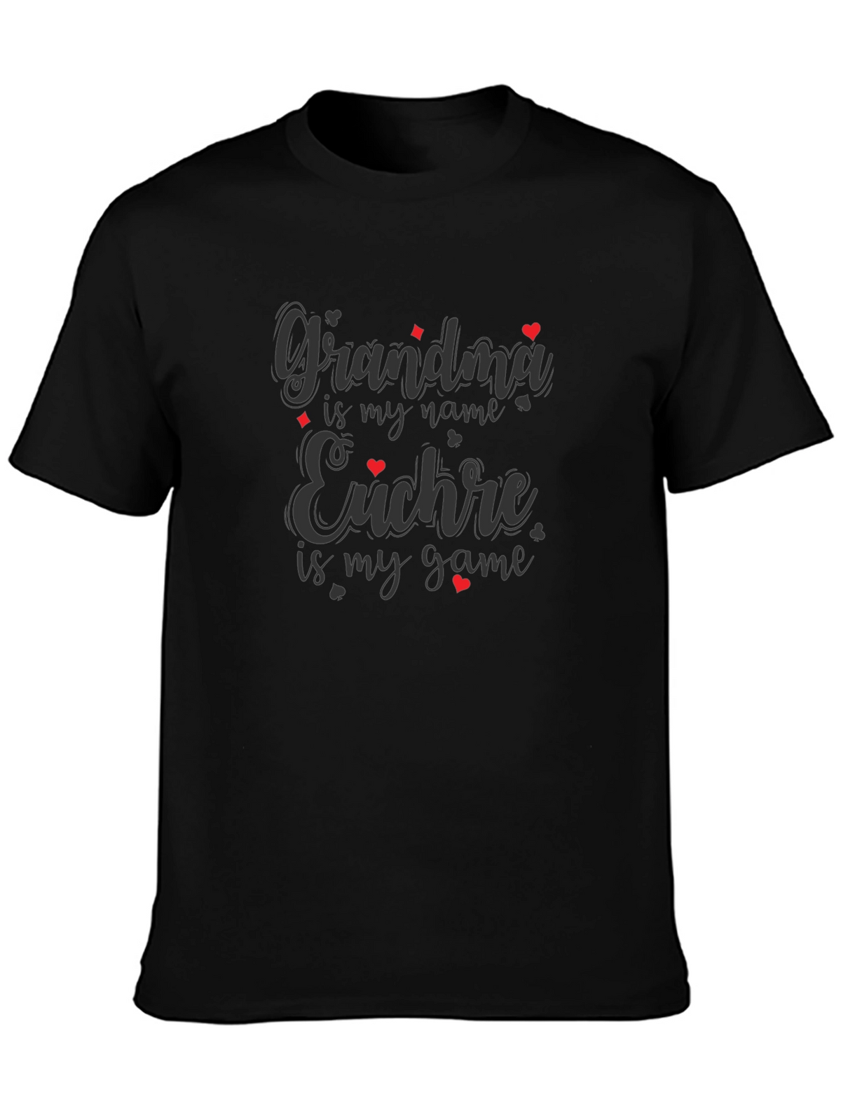 Grandma Euchre Game T-Shirt Black