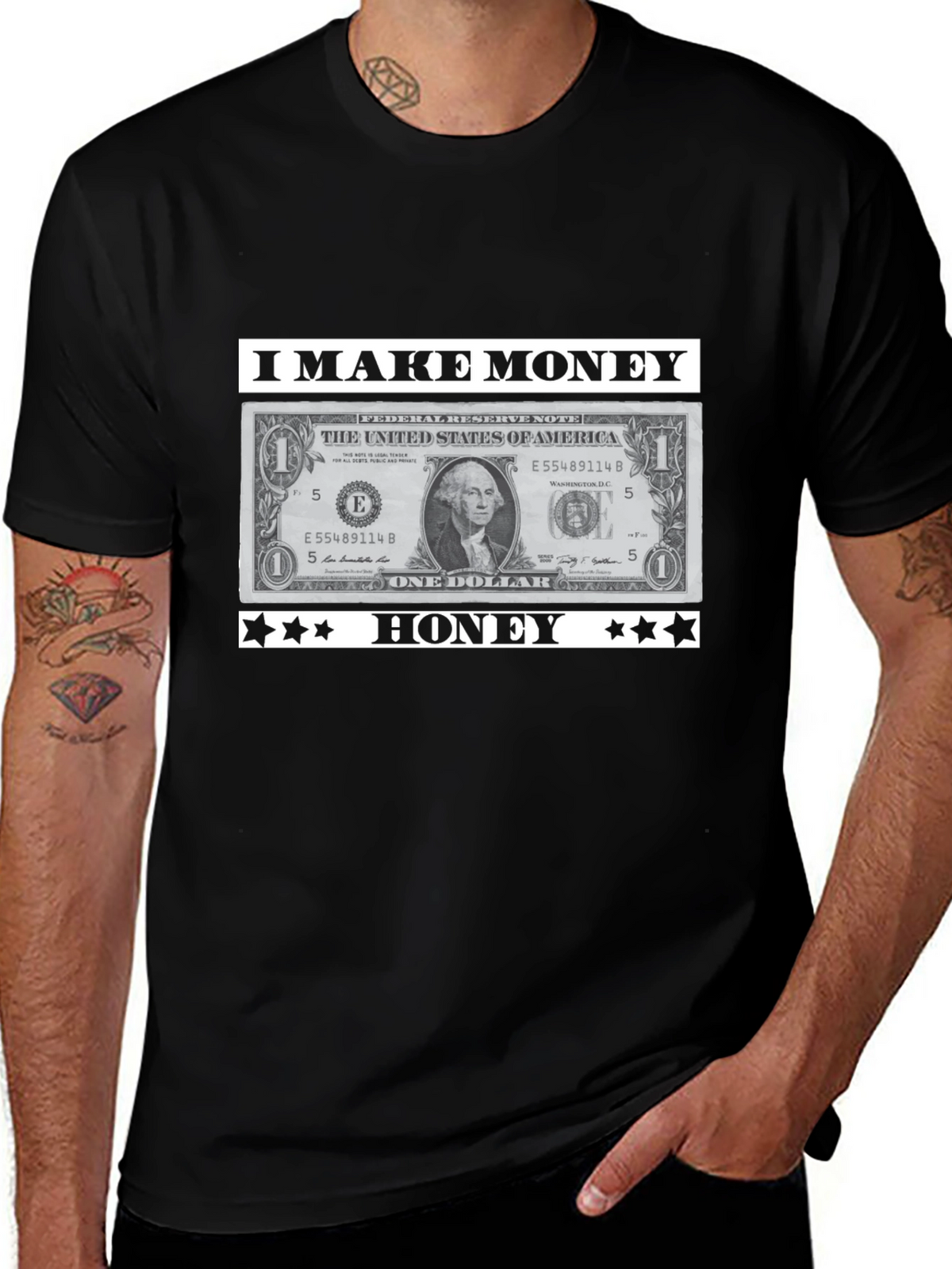 I Make Money Honey T-Shirt Novelty Graphic Tee