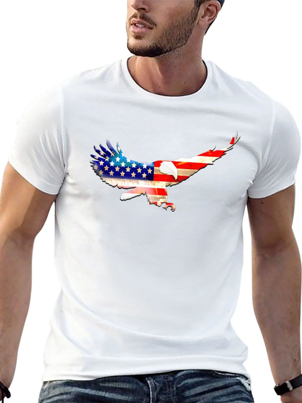 American Eagle Flag T-Shirt - Patriotic Graphic Tee