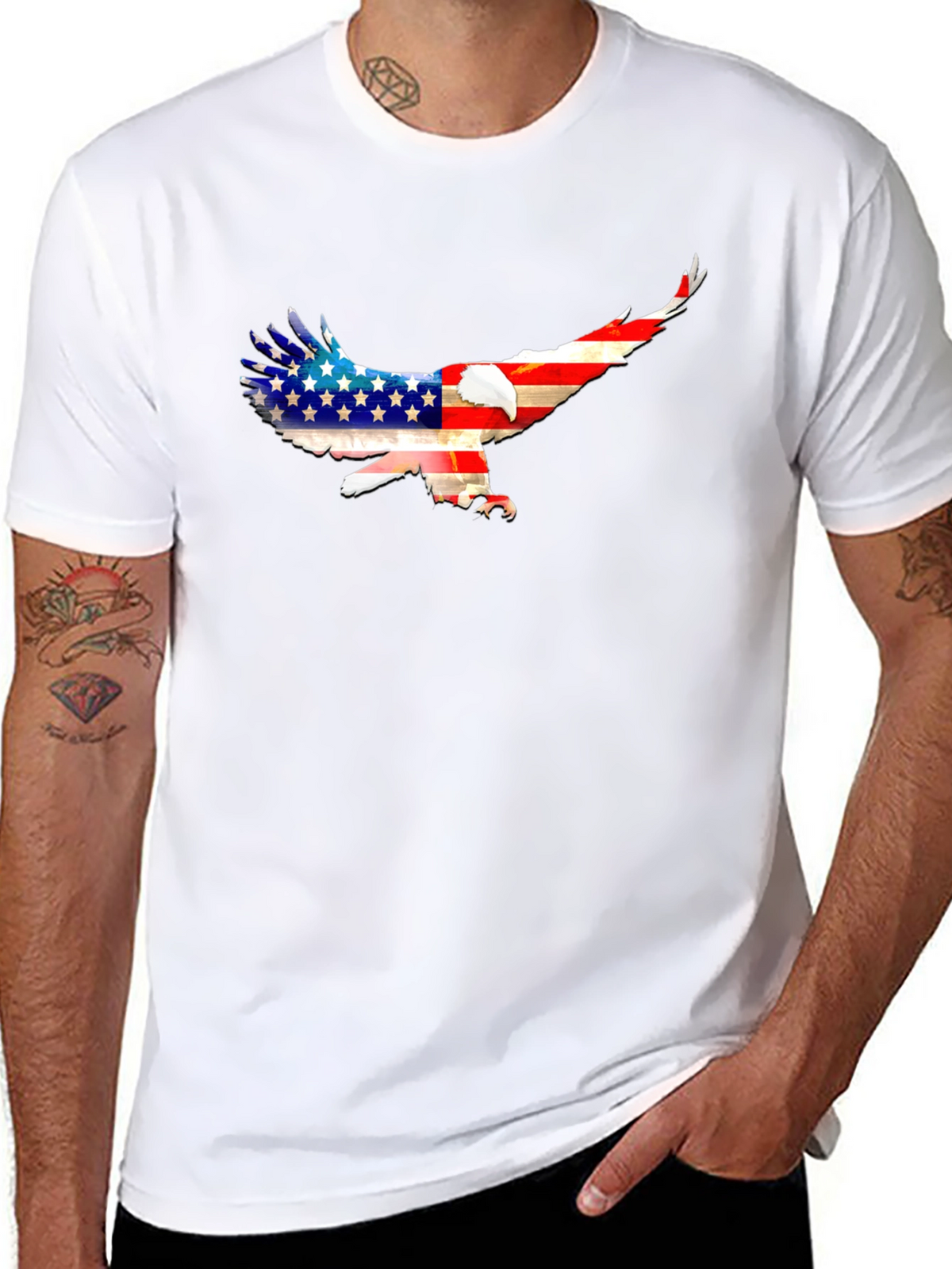 American Eagle Flag T-Shirt - Patriotic Graphic Tee