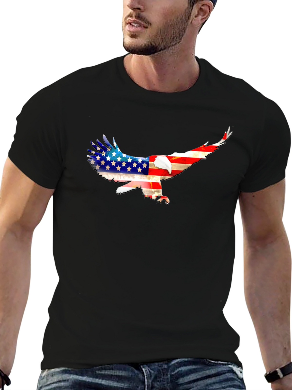 American Eagle Flag T-Shirt - Patriotic Graphic Tee