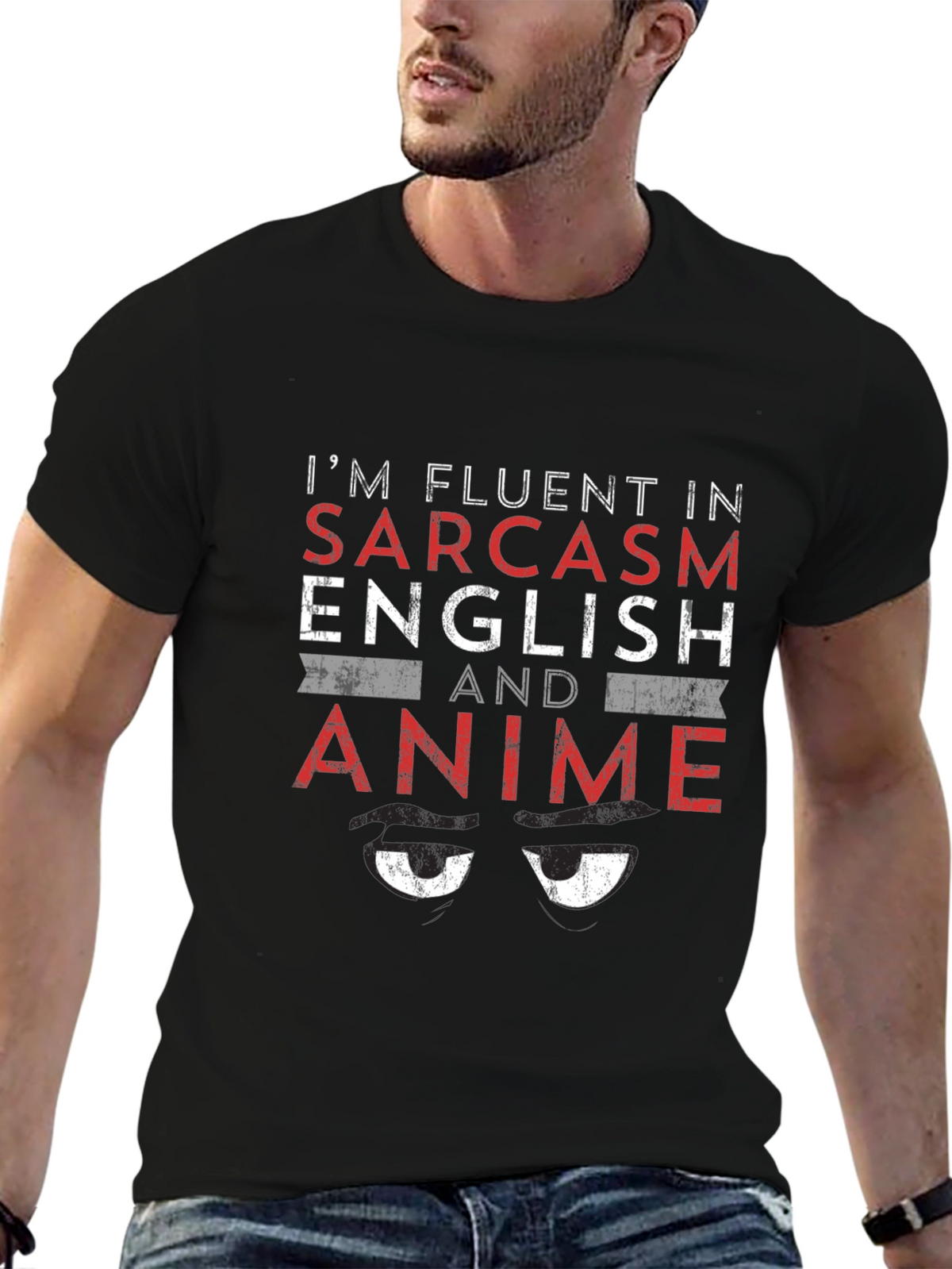 Fluent in Sarcasm English Anime T-Shirt