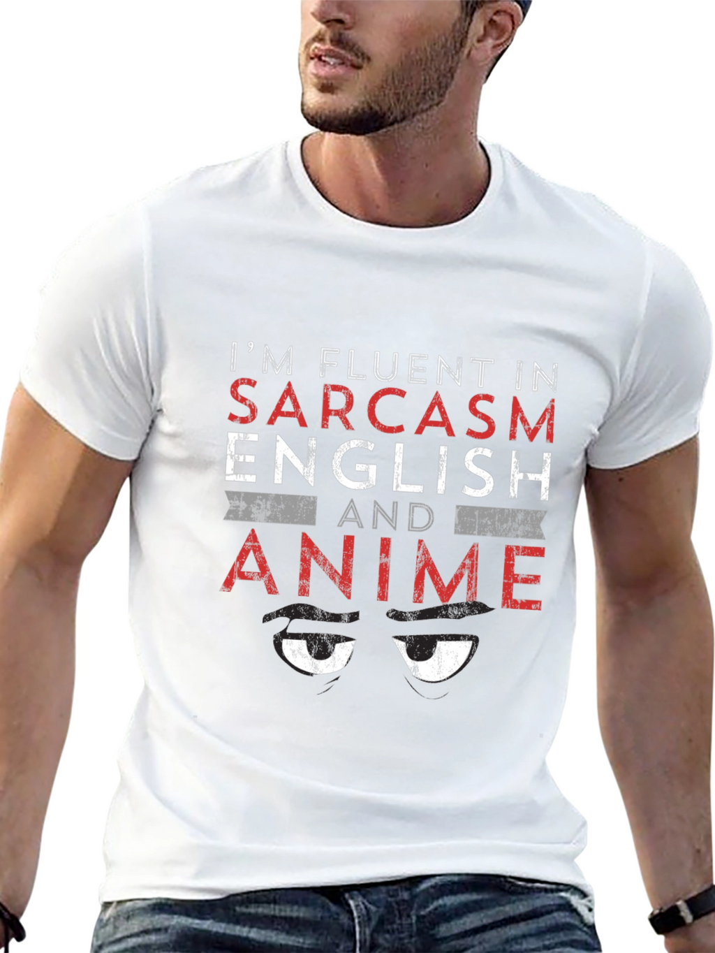 Fluent in Sarcasm English Anime T-Shirt