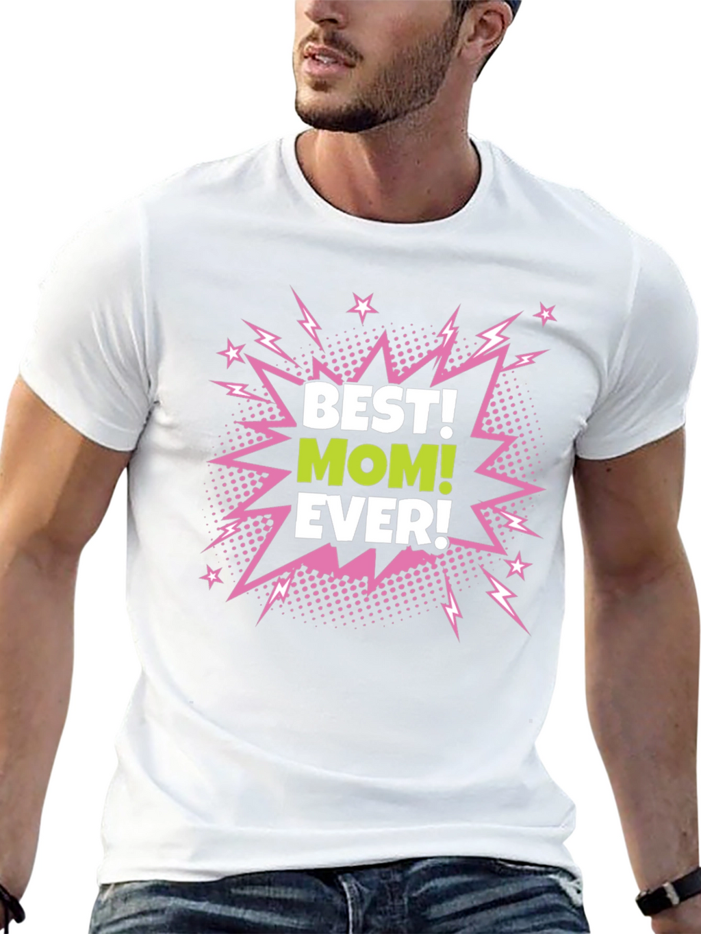 Best Mom Ever Black Graphic T-Shirt