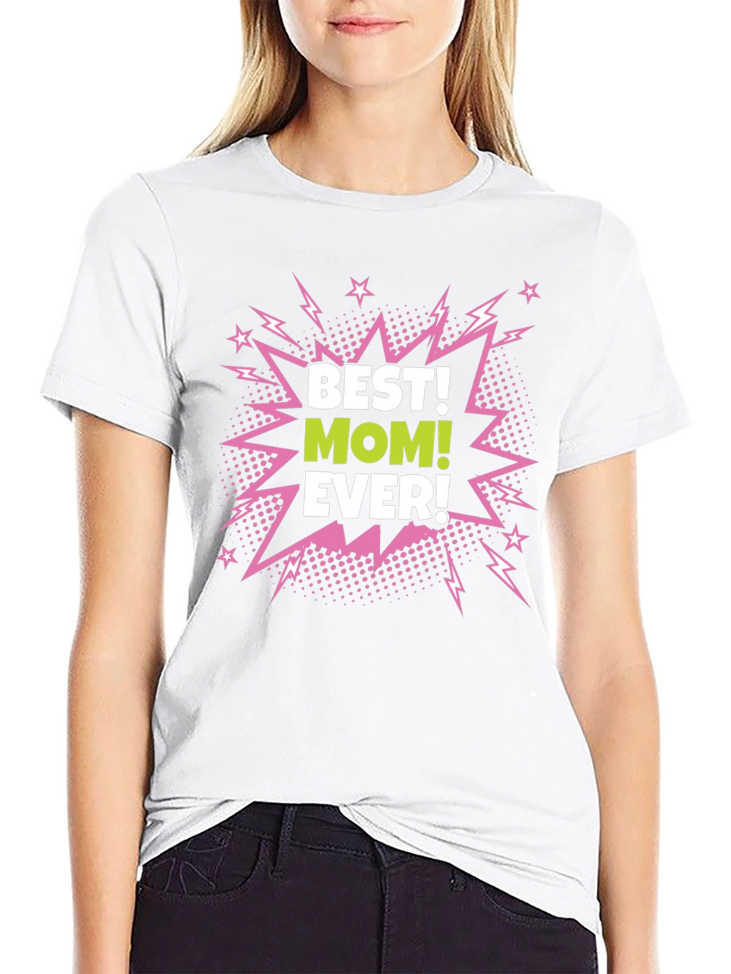 Best Mom Ever Black Graphic T-Shirt