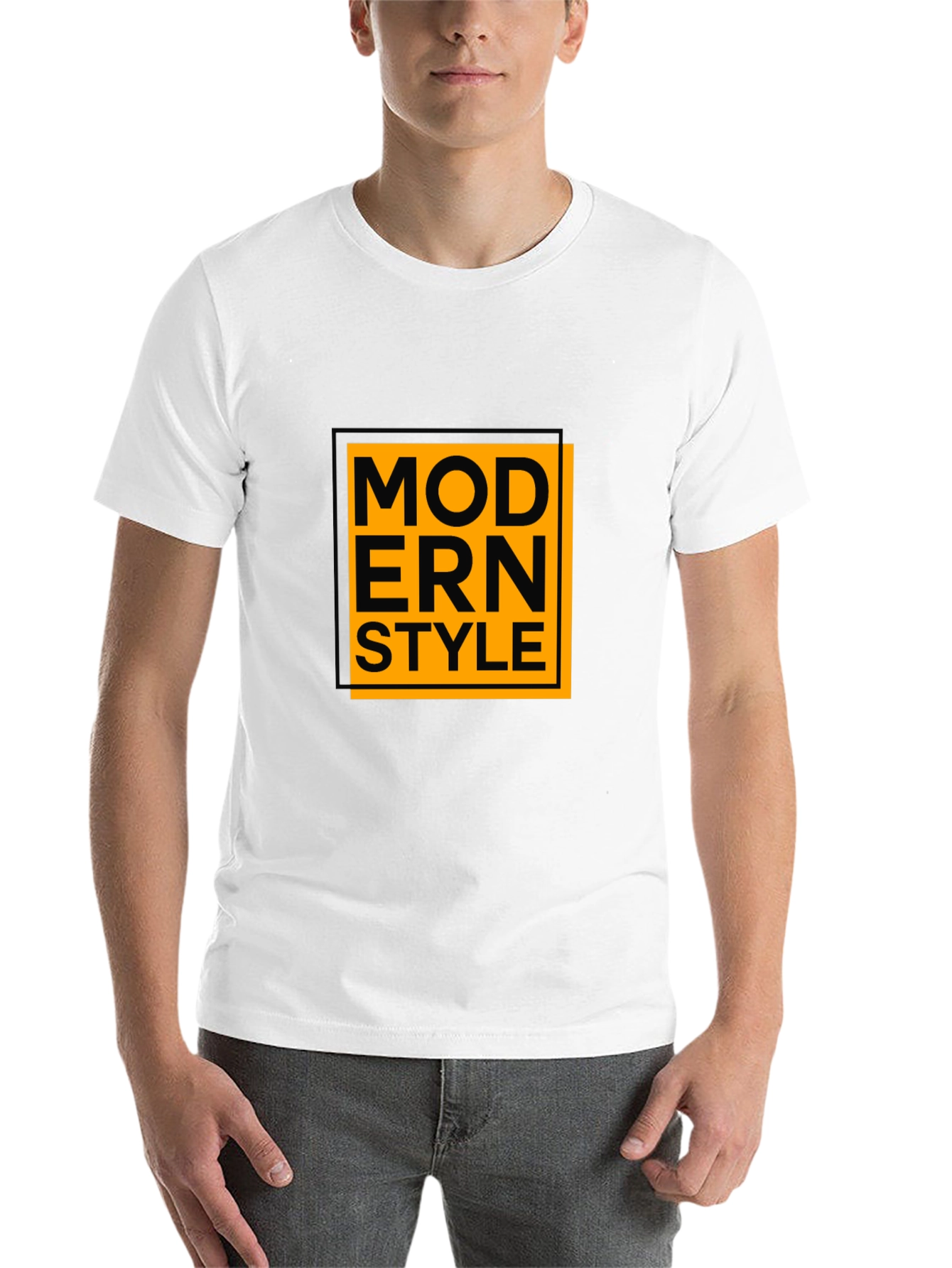 Modern Style Graphic Tee - Black Cotton Blend Shirt
