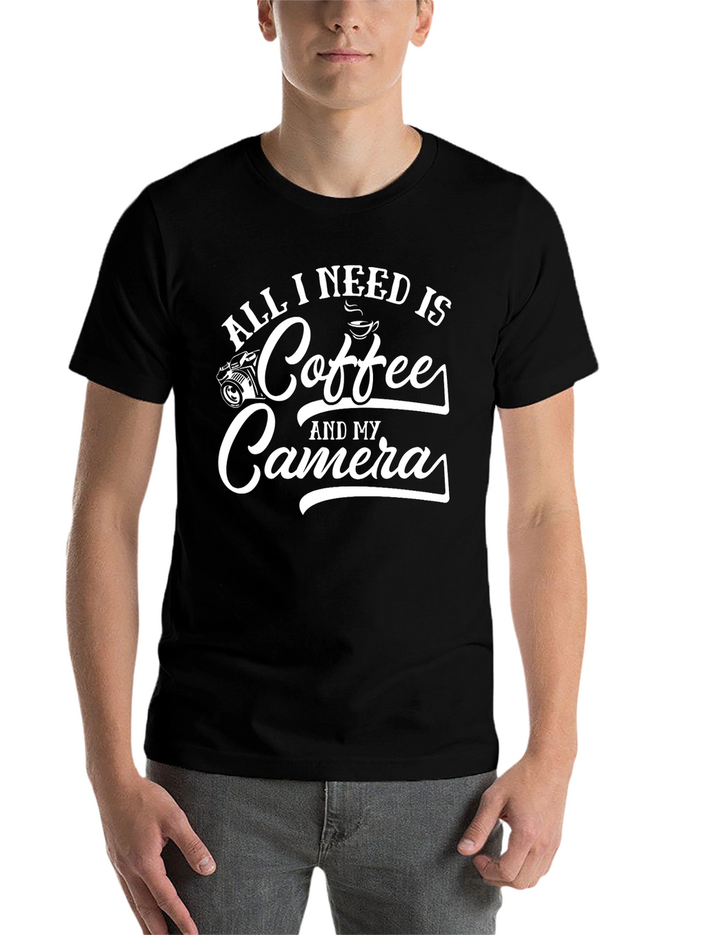 Coffee and Camera T-Shirt - Photographer Gift