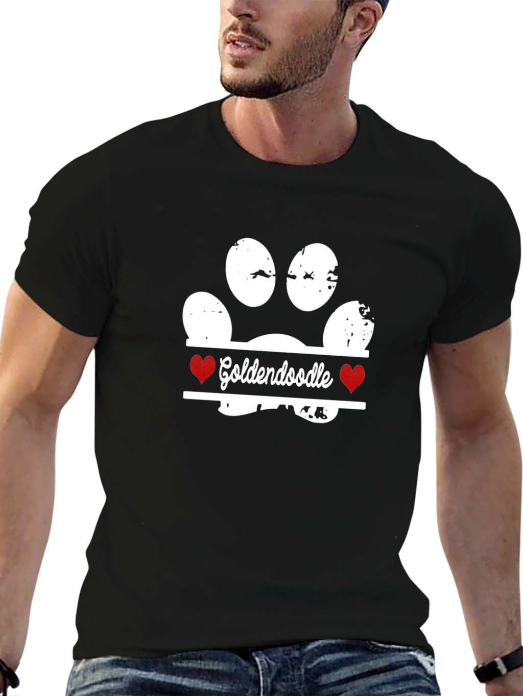 Goldendoodle Paw Print T-Shirt - Dog Lover Tee