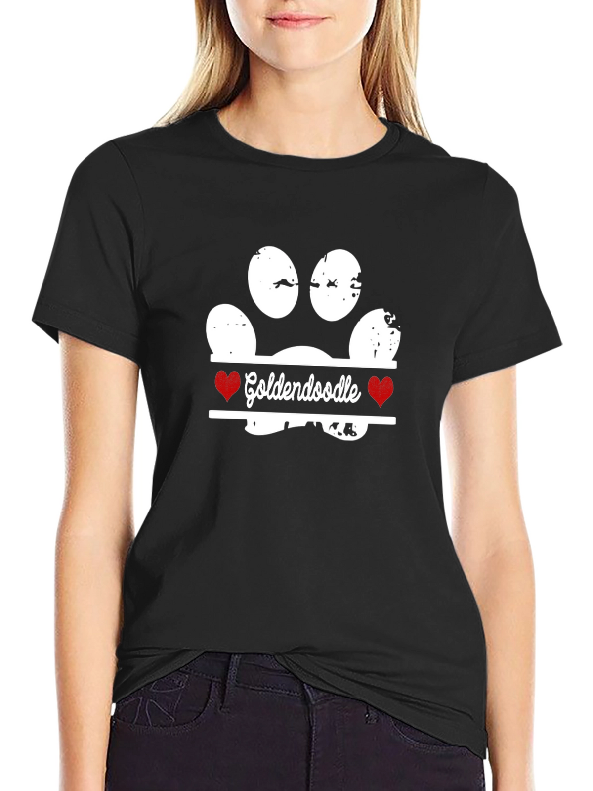 Goldendoodle Paw Print T-Shirt - Dog Lover Tee