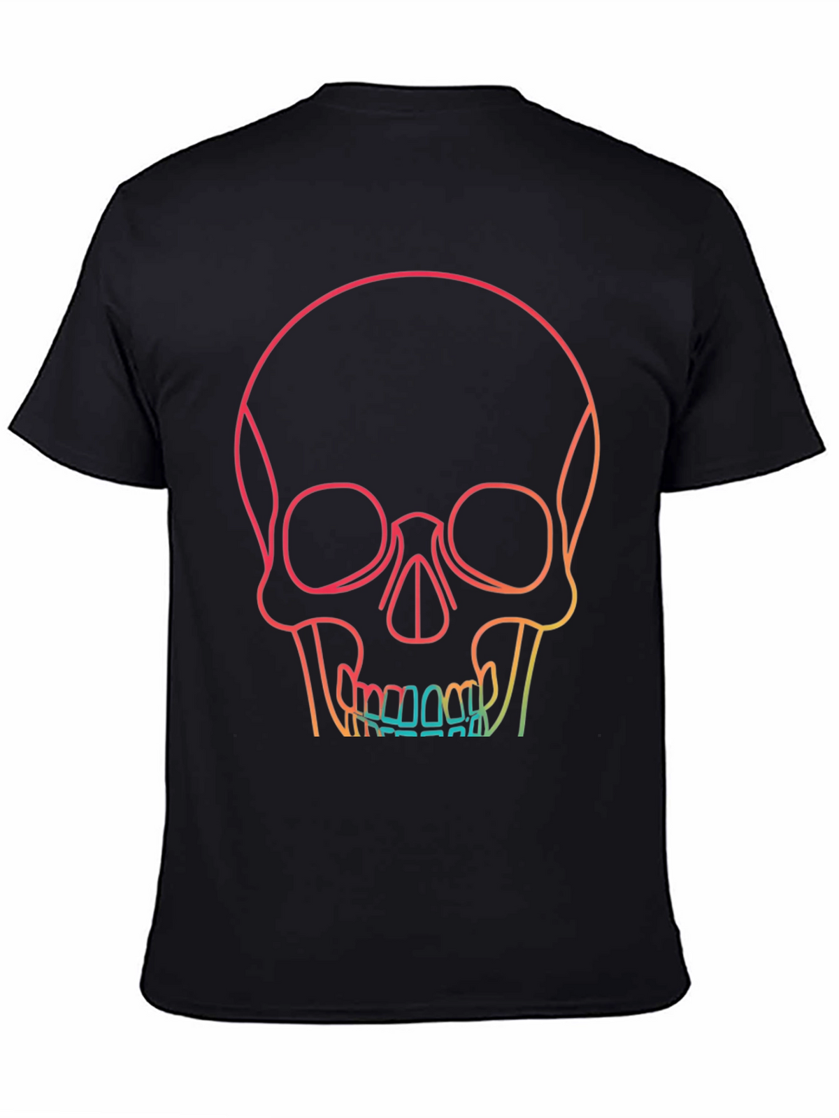 Gradient Skull Graphic Tee - Unique & Stylish Design