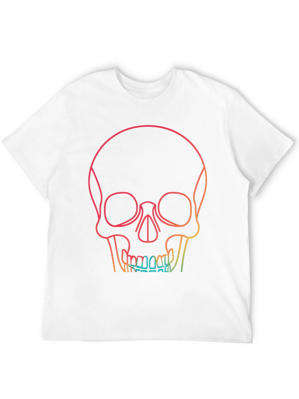 Gradient Skull Graphic Tee - Unique & Stylish Design