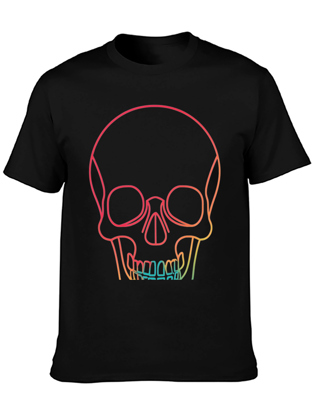 Gradient Skull Graphic Tee - Unique & Stylish Design