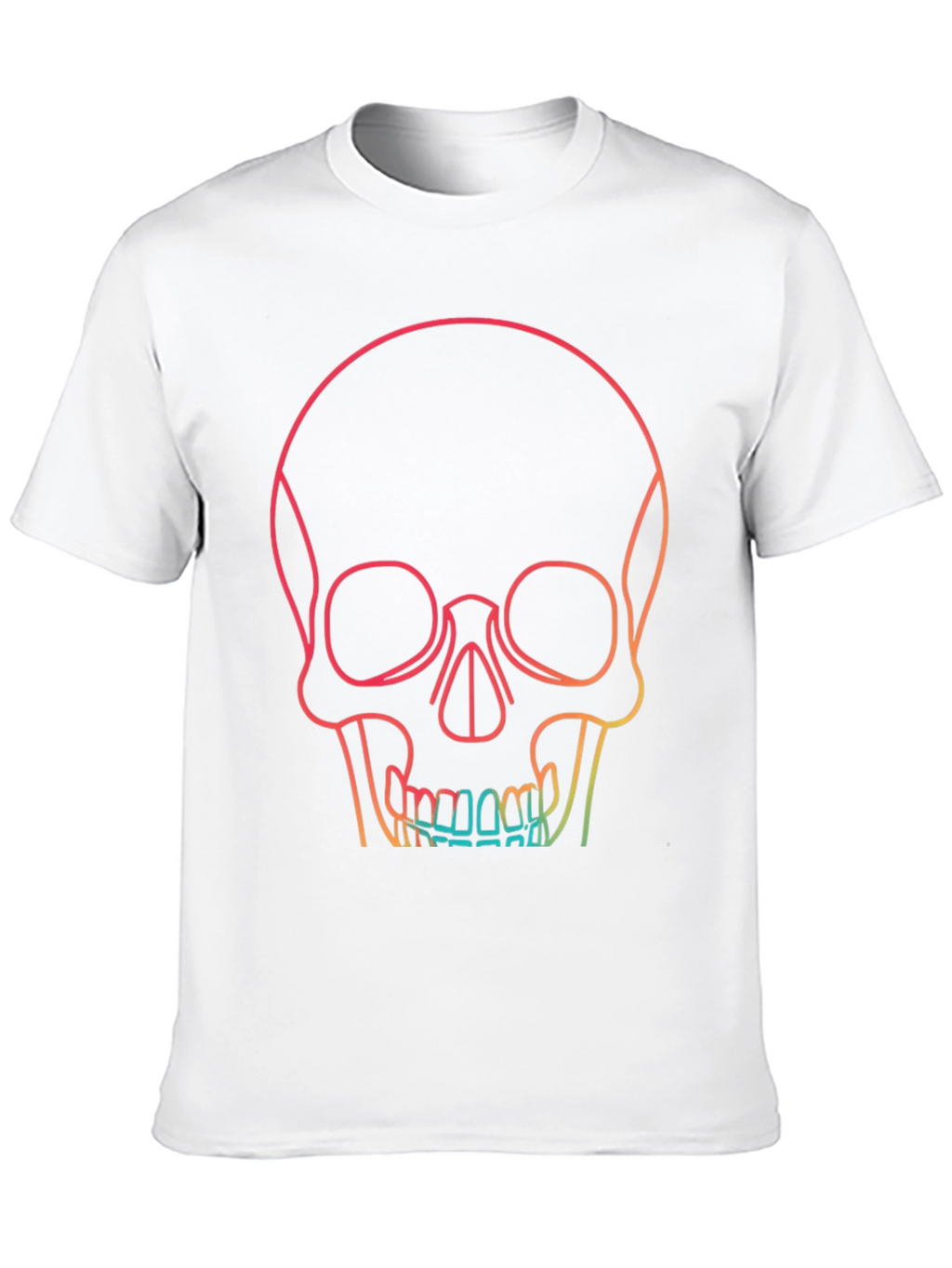 Gradient Skull Graphic Tee - Unique & Stylish Design