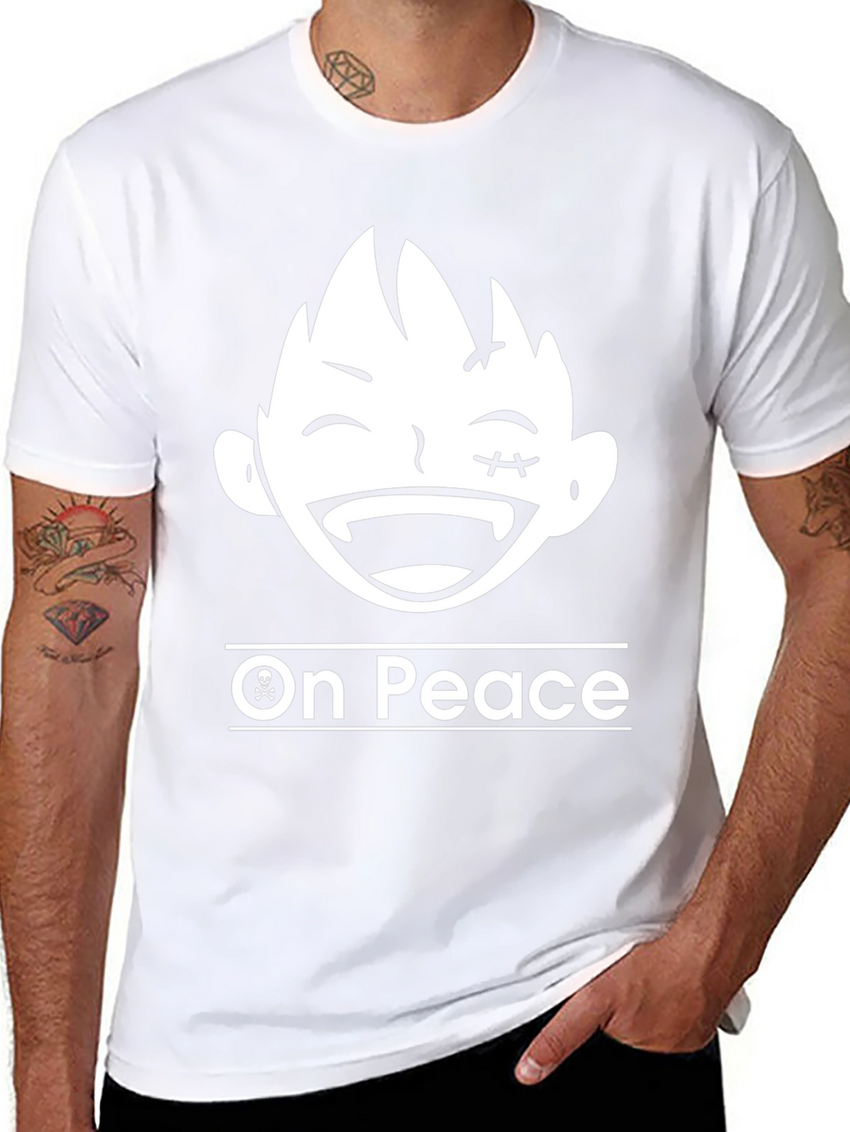 On Peace T-Shirt - Anime Cartoon Graphic Tee
