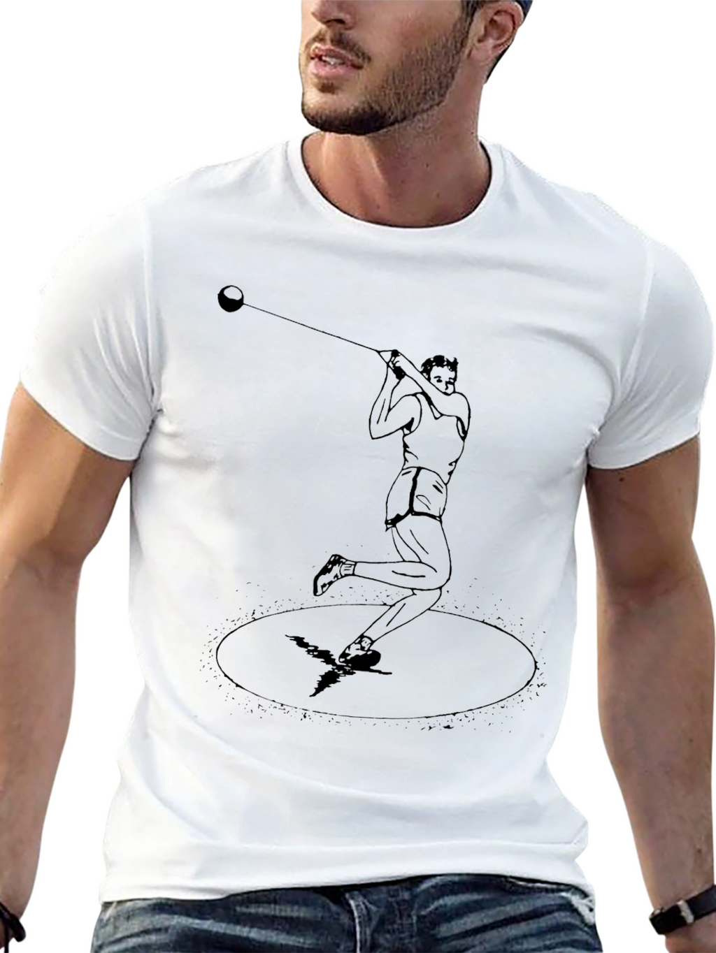 Hammer Throw Athlete Graphic Tee