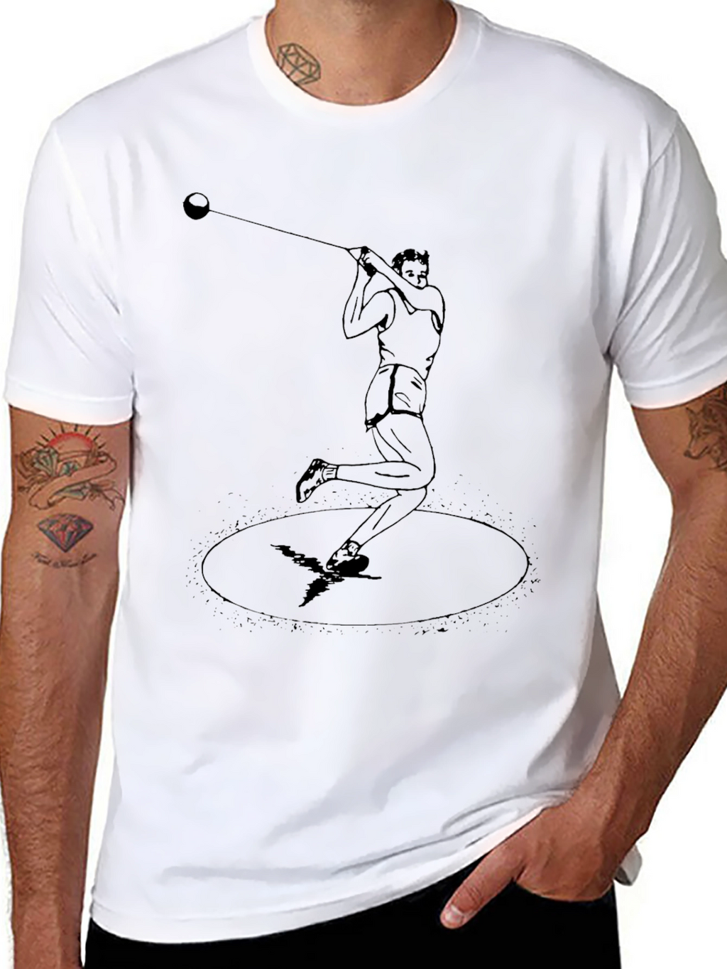 Hammer Throw Athlete Graphic Tee