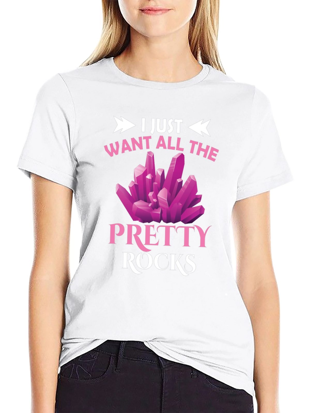 Pretty Rocks Graphic Tee - Novelty T-Shirt