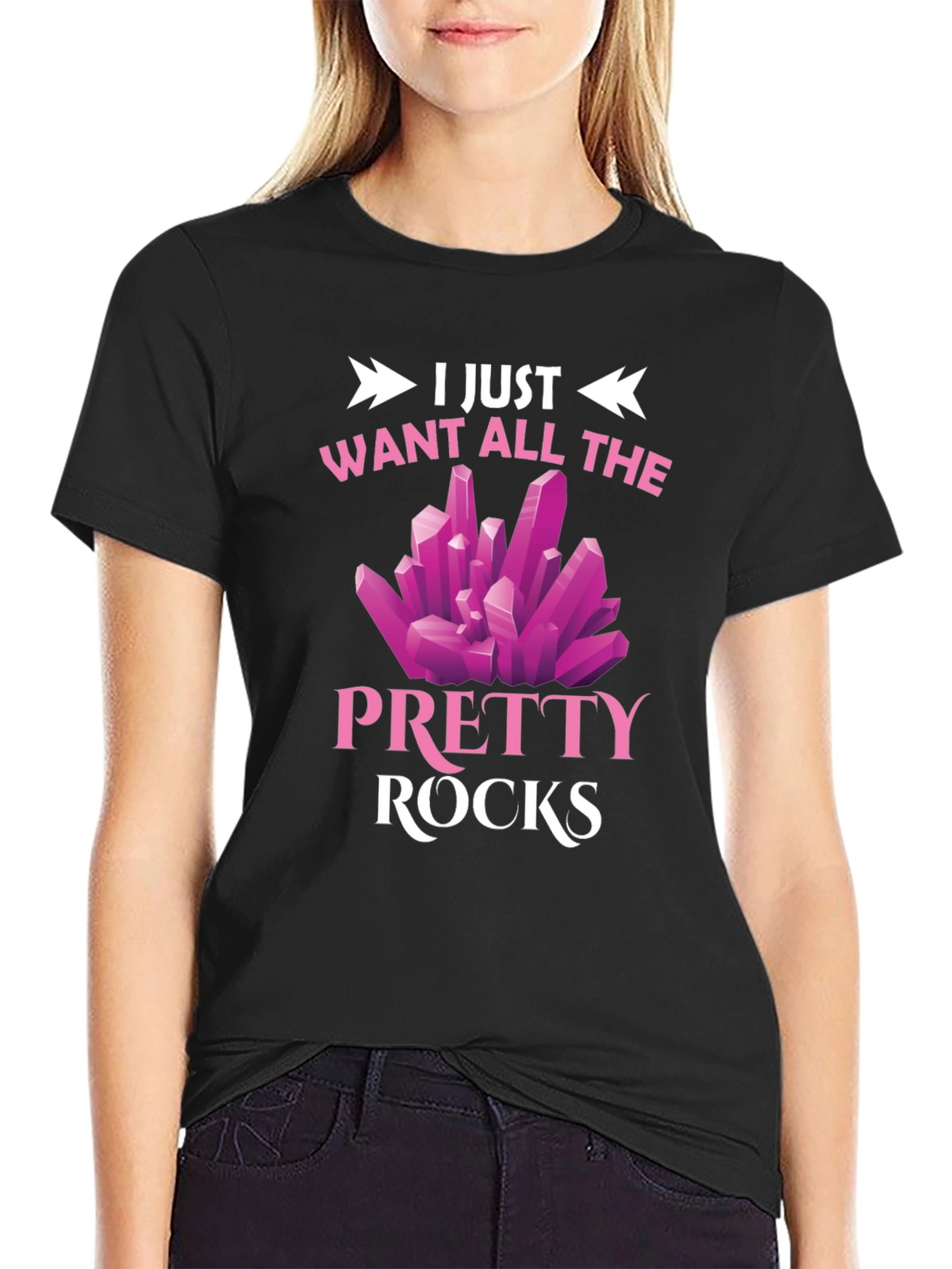 Pretty Rocks Graphic Tee - Novelty T-Shirt