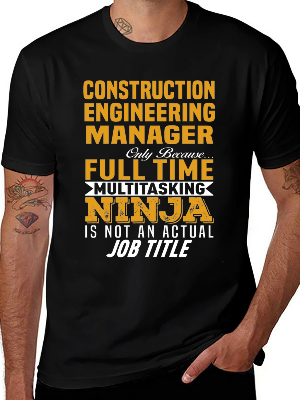 Construction Engineer Ninja T-Shirt