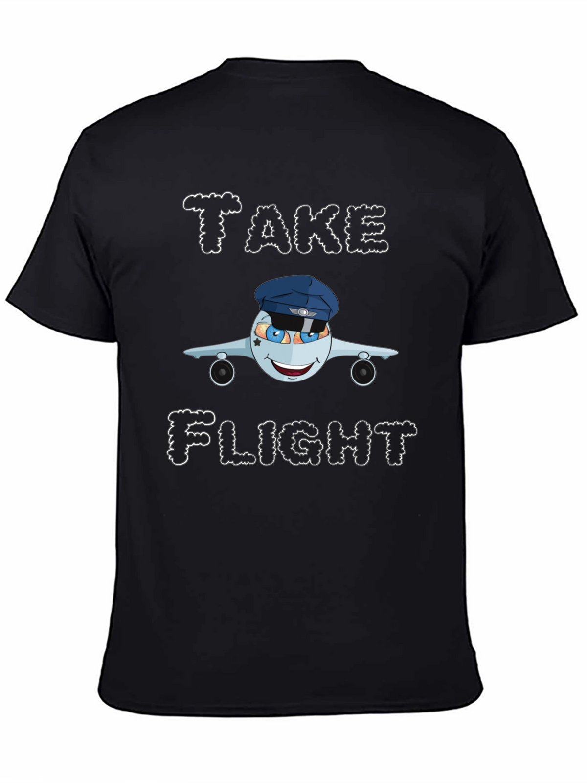 Take Flight Cartoon Airplane Graphic Tee