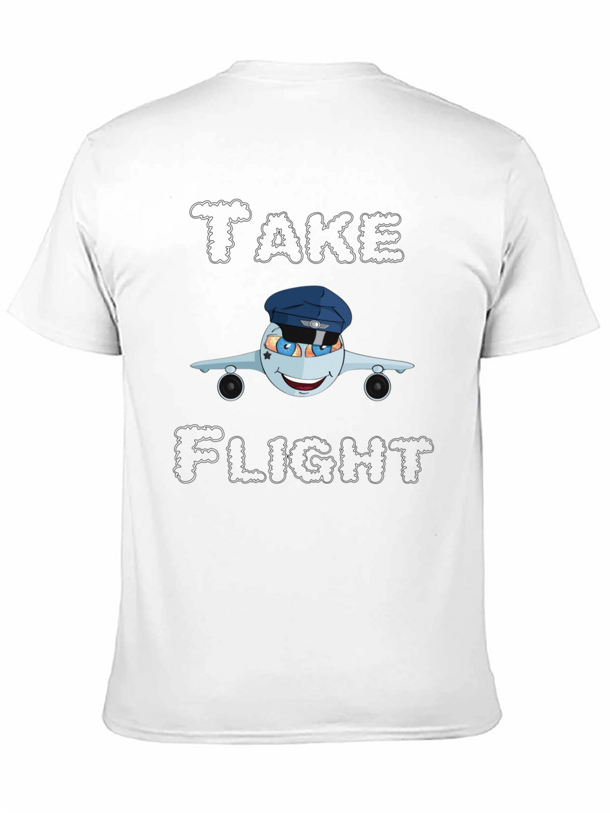 Take Flight Cartoon Airplane Graphic Tee