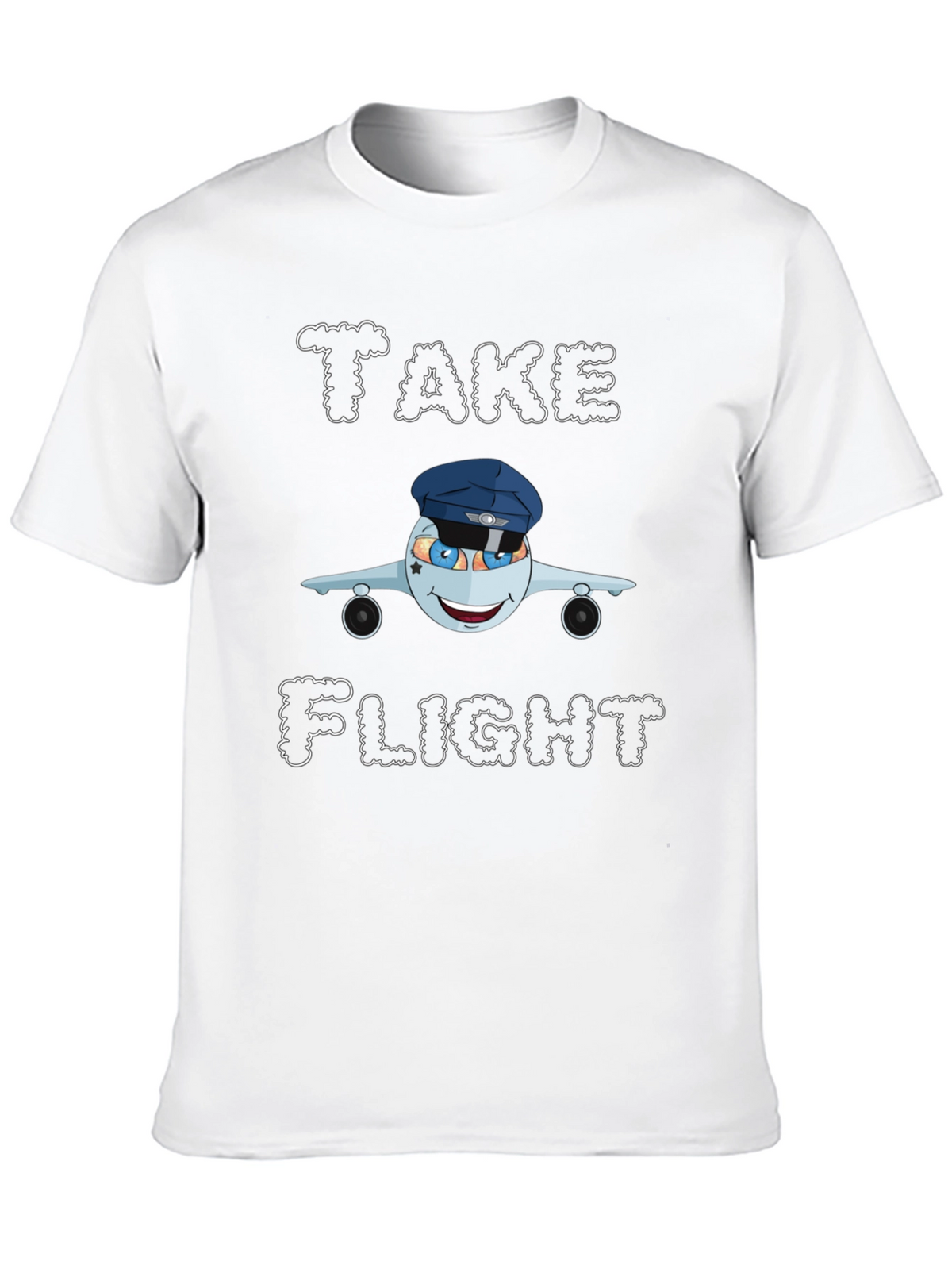 Take Flight Cartoon Airplane Graphic Tee
