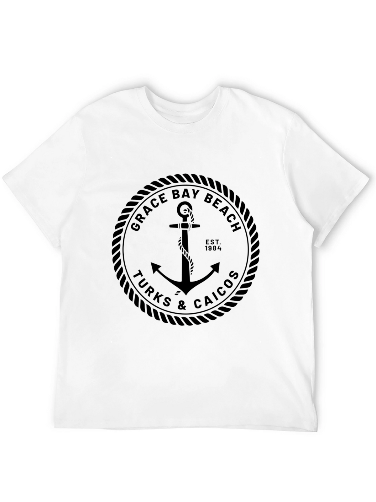 Grace Bay Beach Turks & Caicos Anchor T-Shirt