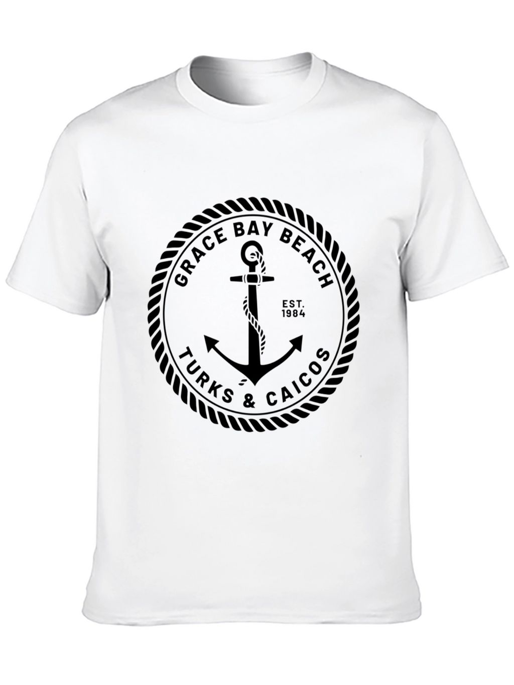 Grace Bay Beach Turks & Caicos Anchor T-Shirt