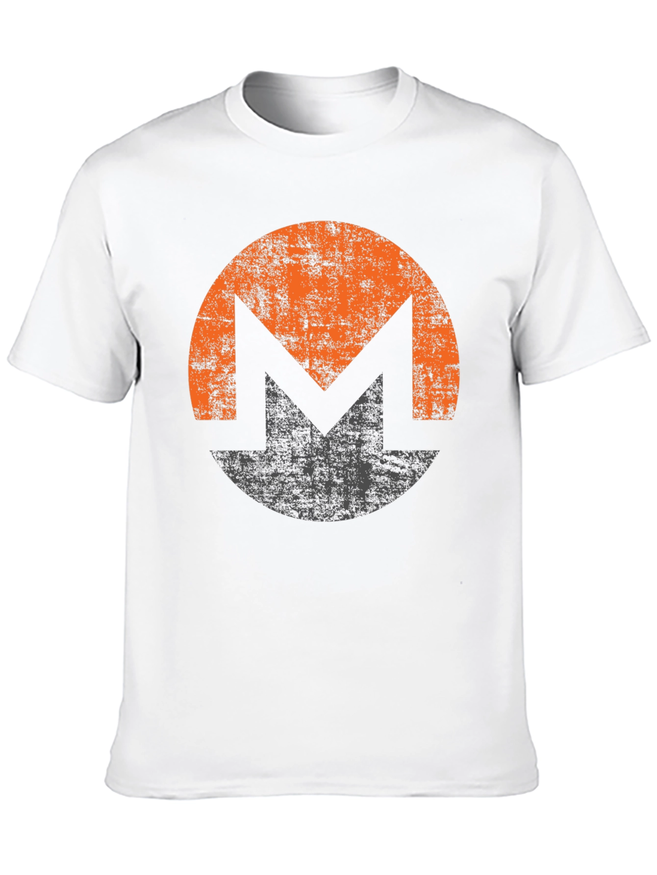 Monero XMR Crypto Distressed Logo Black T-Shirt