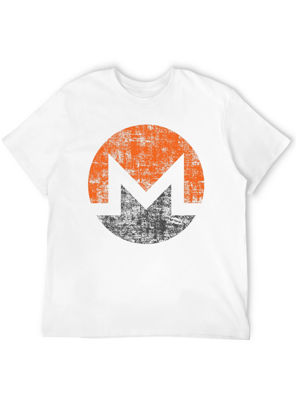Monero XMR Crypto Distressed Logo Black T-Shirt