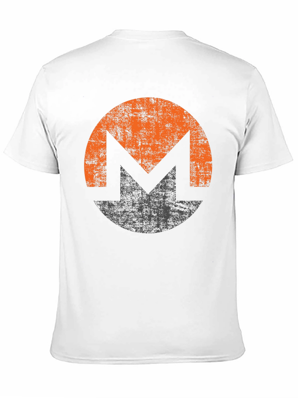 Monero XMR Crypto Distressed Logo Black T-Shirt