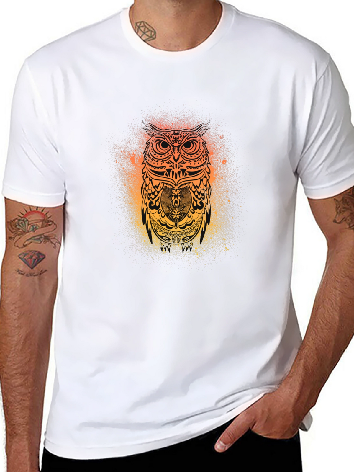 Mystic Owl Graphic Black T-Shirt